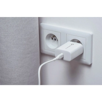 Forcell Schnellladegerät 25W PD QC 4.0 USB-C USB C auf USB C Kabel Weiß