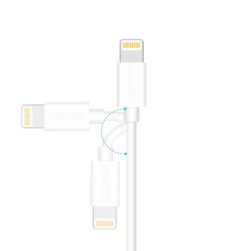 Choetech-zertifiziertes Kabel USB-A-Kabel - Lightning MFI 1,8 m weiß (IP0027)