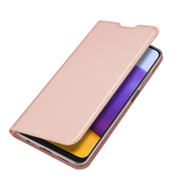 Etui portfel DuxDucis SkinPro do Samsung Galaxy A22 5G Rose Gold