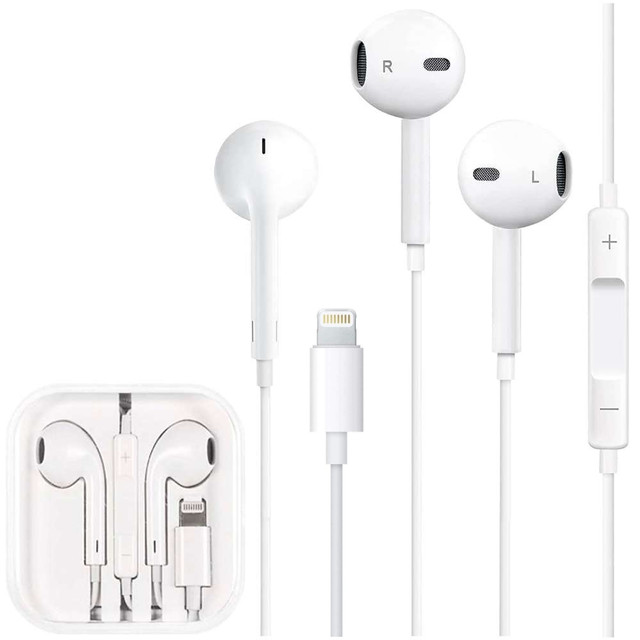 Ear Pods Lightning kabelgebundene Kopfhörer für Apple iPhone iPad iPod In-Ear Weiß