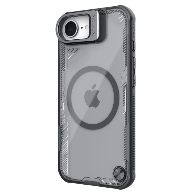 iPhone 16e Hülle Nillkin Iceblade MagSafe Stand Schwarz