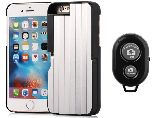 Etui Selfie Case Apple iPhone 6 / 7 / 8 / SE 2022/2020 czarny + Pilot Sterujący
