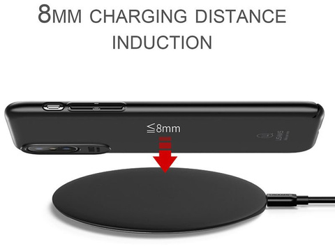USAMS 10W US-CD24 iPhone 8 X MFI Induktionsladegerät schwarz