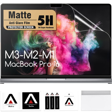 Matte Displayschutzfolie für MacBook Pro 16 2023 2021 Alogy Displayschutzfolie