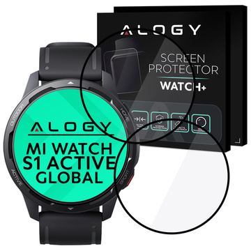 2x Elastyczne Szkło 3D Alogy do Xiaomi Mi Watch S1 Active Global Black