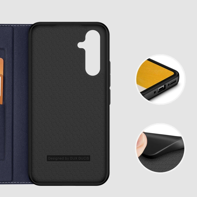 Dux Ducis Skin X2 etui Samsung Galaxy A34 5G pokrowiec z klapką portfel podstawka niebieskie