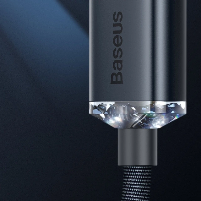 Baseus Crystal Shine Series kabel przewód USB do szybkiego ładowania i transferu danych USB Typ A - Lightning 2,4A 2m fioletowy (CAJY000105)