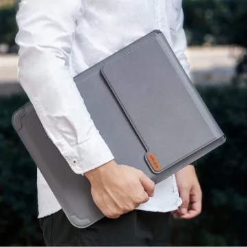 Nillkin Versatile etui torba pokrowiec na laptopa do 14'' z funkcją podstawki i podkładki pod myszkę szary