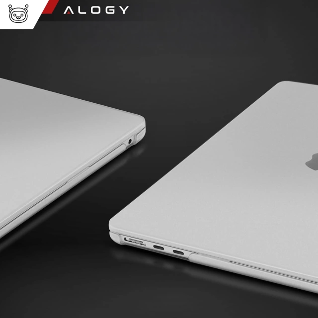 Etui ochronne do Apple Macbook Air 15 M2/M3/M4 2023/2024/2025 Alogy AirGuard™ Elastyczna obudowa Matowa Przezroczysta Biel