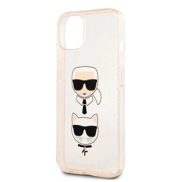 Karl Lagerfeld KLHCP13SKCTUGLGO iPhone 13 mini 5,4" złoty/gold Hardcase Glitter Karl`s