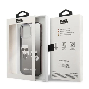 Karl Lagerfeld KLHCP13LTGKCK iPhone 13 Pro / 13 6,1" Hardcase czarny/black Gradient Ikonik Karl