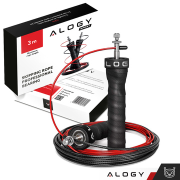 Verstellbares Boxseil Crossfit Fitness Alogy Sport mit austauschbaren Gliedern 300 cm Lager bequem Schwarz