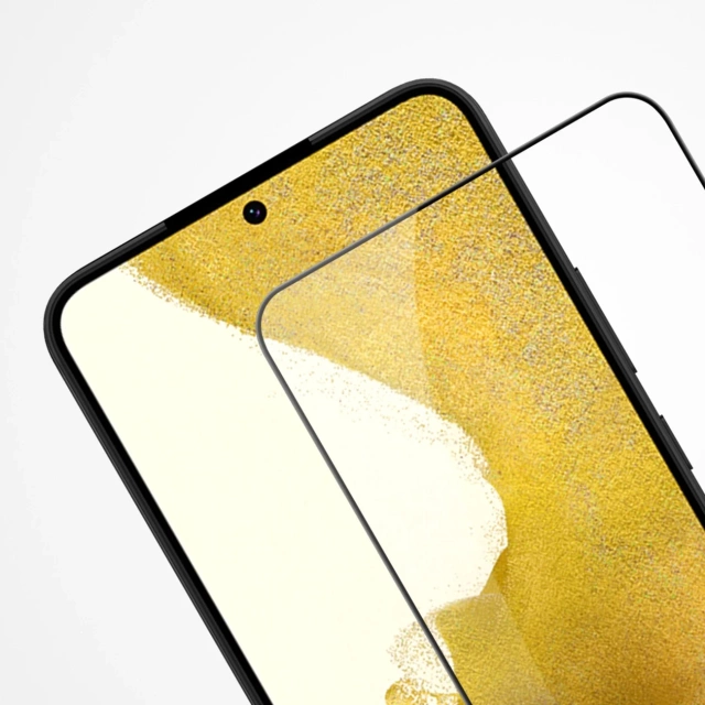 Nillkin CP+PRO ultracienkie szkło hartowane na cały ekran z ramką 0,2 mm 9H Samsung Galaxy S22 czarny