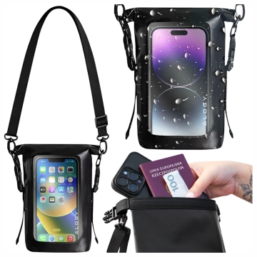 Beutel Wasserdichte Handyhülle Große Tasche Hülle Wasserdicht Alogy Wasserdicht Schwarz