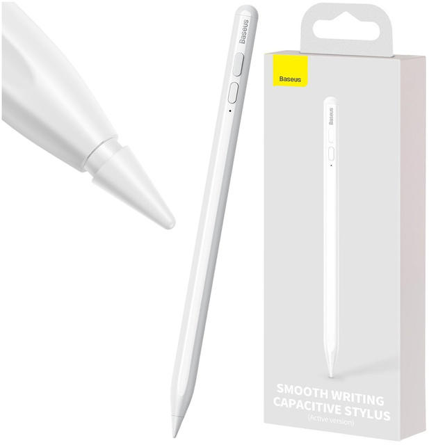 Rysik pojemnościowy długopis do ekranów dotykowych 2w1 Baseus Stylus do Apple iPad Biały