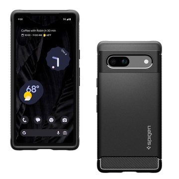 Etui ochronne na telefon Spigen Rugged Armor do Google Pixel 7a Matte Black