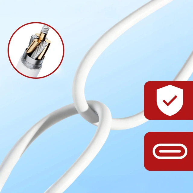 Kabel Xiaomi USB-A do USB-C 1 m – szybkie ładowanie 3A 60W, transfer danych, Quick Charge, oryginalny przewód Type-C do smartfonów i tabletów – Biały