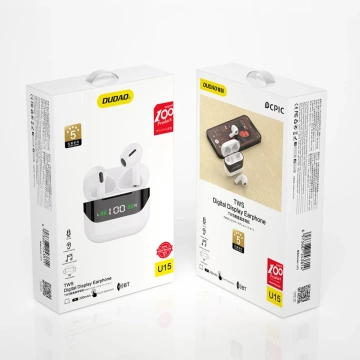 Dudao U15 In-Ear TWS Kopfhörer mit Ladezustandsanzeige weiß (U15)