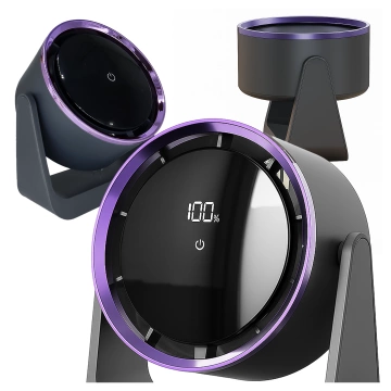 Schreibtischventilator, Standventilator, kleiner Umwälzventilator mit Clip, kabelloser Handventilator, 500 mAh, USB-C, Alogy White