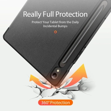 Dux Ducis Domo Flip- und Smart-Sleep-Hülle für Samsung Galaxy Tab S9 – Schwarz