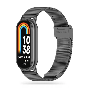 Pasek bransoleta stalowa Milaneseband do Xiaomi Smart Band 8/ 8 NFC Black