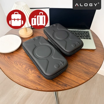 Pokrowiec Torba Ochronna do Nintendo Switch 2 2025 Twarde Etui , Wodoodporna, Lekka, z Tłoczonym Wzorem, Alogy HardFoamBag™ – Czarna 