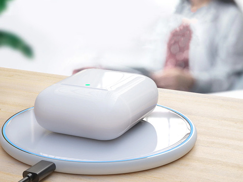 Qi Alogy Schnellladegerät USB-C Typ C 15W Weißes Induktionsladegerät