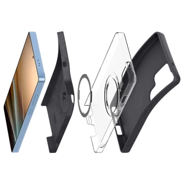 Etui für Samsung Galaxy S25 Ultra Schwarz Spigen Silicone Fit Mag MagSafe
