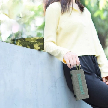 Tronsmart Trip Kabelloser Bluetooth 5.3 Lautsprecher Wasserdicht IPX7 10W Grüne Tarnung