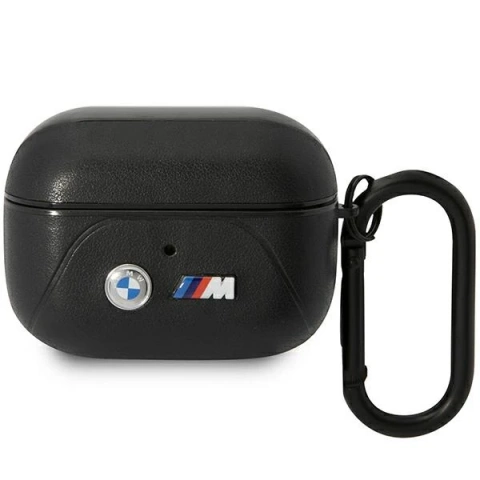 Etui BMW BMAP22PVTK do AirPods Pro cover czarny/black Leather Curved Line