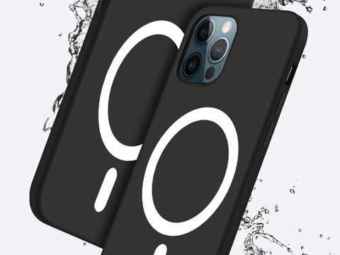 Etui do Mag Safe Alogy do ładowarek Qi do iPhone 12 Pro Max Czarne