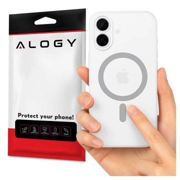 Hülle für Apple iPhone 16 Pro Max Alogy MagSafe Hybrid Matte Case Matte Cover mit Linsenschutz Schwarz