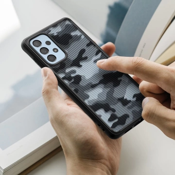 Ringke Fusion Matte TPU-Hülle mit Rahmen für Samsung Galaxy A73 schwarz