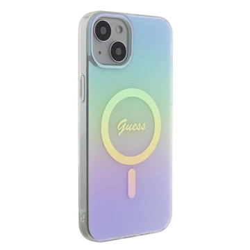 Etui Guess GUHMP15MHITSQ für iPhone 15 Plus 6,7" Hardcase IML Iridescent MagSafe türkis/türkis