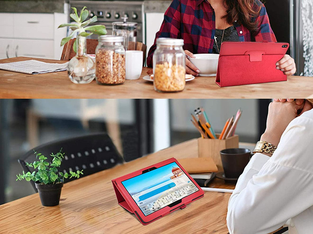 Etui Stand Cover Alogy stojak do Lenovo Tab M10 10.1 TB-X505 F/L Czerwone + Folia + Rysik