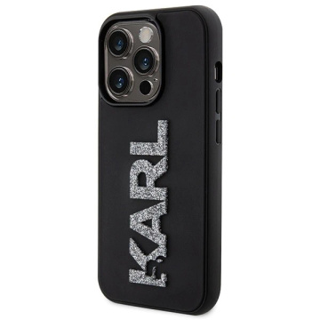 Etui Karl Lagerfeld KLHCP15X3DMBKCK für iPhone 15 Pro Max 6,7" czarny/schwarz Hardcase 3D Rubber Glitter Logo