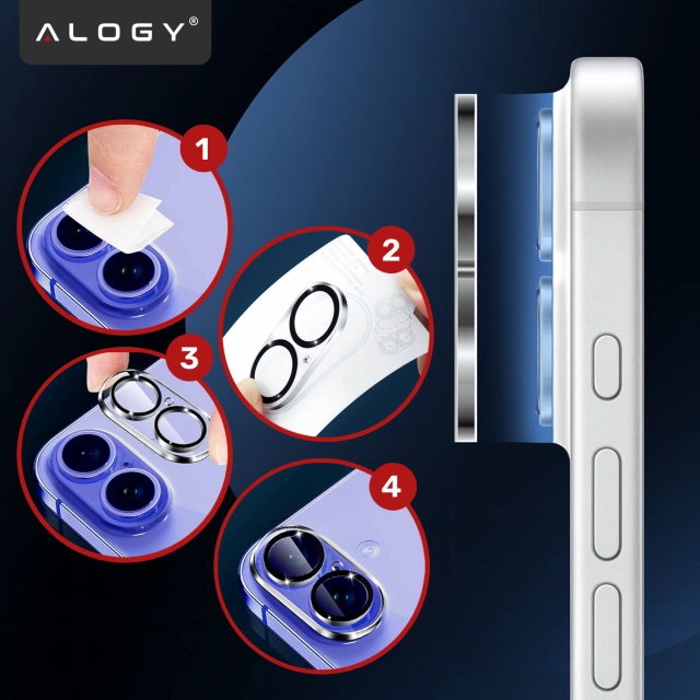 Szkło Ochronne na Obiektyw Aparatu do Apple iPhone 17, Wzmocnione i Odporne na Zarysowania, Precyzyjnie Dopasowane, Alogy Lens Protector Pro+™ – Przezroczyste