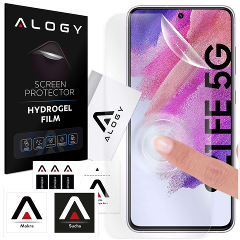 Hydrogelfolie für Samsung Galaxy S21 FE, schützender Telefonbildschirm, Alogy Hydrogelfolie