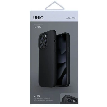 UNIQ Hülle Lino iPhone 13 Pro / 13 6.1 "schwarz / tintenschwarz