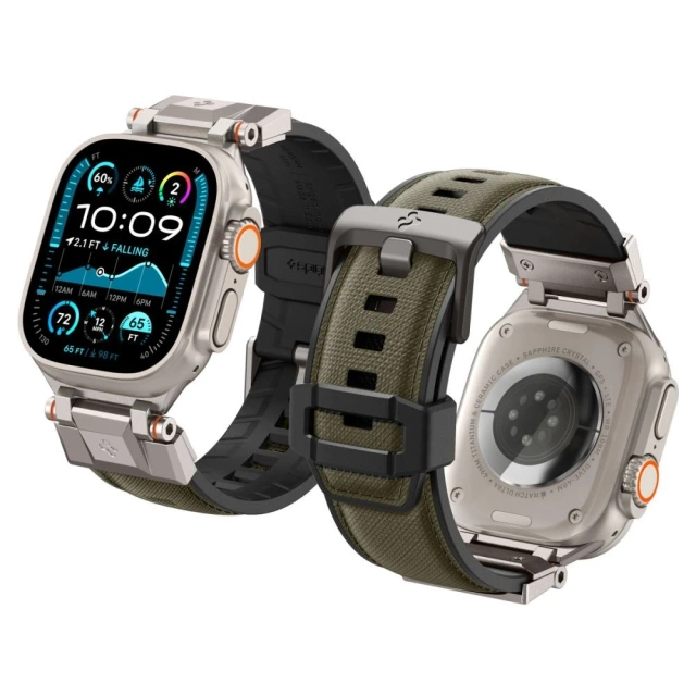 Pasek Spigen DuraPro Armor Military Zielony do Apple Watch (42/44/45/46/49mm) 