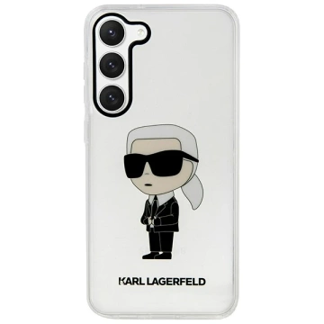 Etui ochronne na telefon Karl Lagerfeld KLHCS23MHNIKTCT do Samsung Galaxy S23+ Plus S916 transparent hardcase Ikonik Karl Lagerfeld