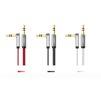 Flachkabel UGREEN Audiokabel AUX 3,5 mm Miniklinke 2m Silber (10599)