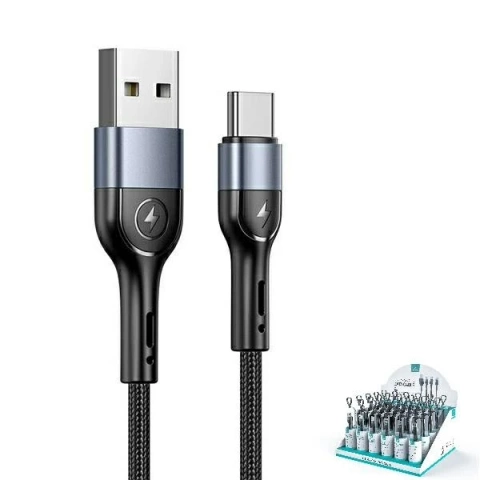 USAMS Geflochtenes Kabel U55 2A USB-C 1St für Set U55 schwarz