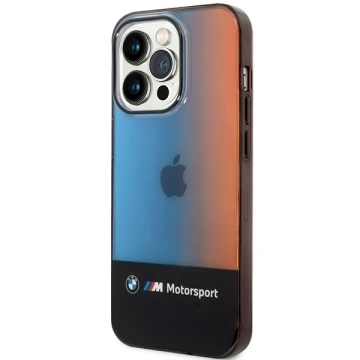 Etui na telefon BMW BMHCP14X22HMGK do Apple iPhone 14 Pro Max 6,7" czarny/black Half Tricolor