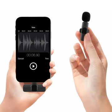 2x kabelloses USB-C Typ C Lavalier-Mikrofon Android iOS für Telefon Tablet Kleine Mikrofone Set aus zwei Mikrofonen