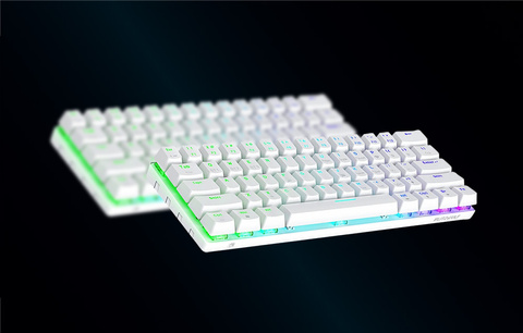 Bezprzewodowa klawiatura gamingowa, mechaniczna BlitzWolf BW-KB0, Red switch, RGB (biała)