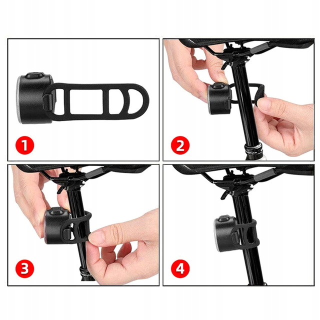 Lampka rowerowa na przód dioda LED T6 światełko przednie + tylne wodoodporne