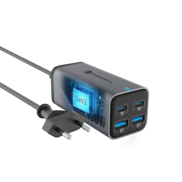 Forcell GaN III Desktop-Ladegerät 100 W 2 x USB-C 2 x USB-A PD QC SFC