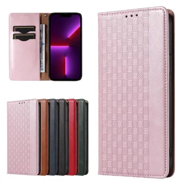 Magnetband-Hülle für iPhone 12 Pro Max Tasche Brieftasche Mini-Lanyard-Anhänger Pink