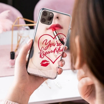 Kingxbar Angel Spiegelhülle verziert mit originalen Swarovski-Kristallen iPhone 11 Pro Max Spiegel transparent